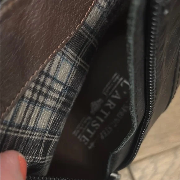 Black Leather Ankle Boots with Gold Accents - Picture 9 of 9